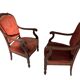 Pair of Louis Philippe armchairs in solid mahogany