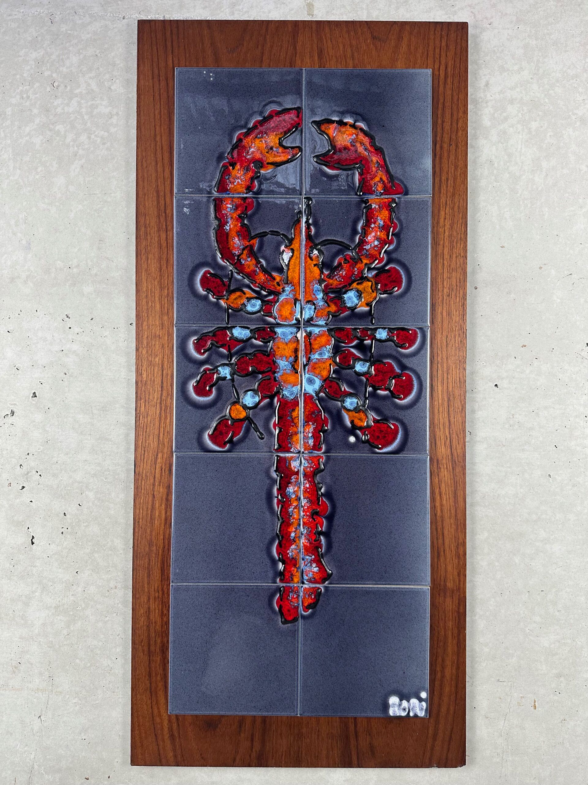 Vintage ceramic tile panel – Adri – 1950s