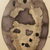 Signed watercolour and ink painting Vase Wabi Sabi Essaouira