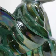 Art deco porcelain sculpture of two flying birds – iridescent, 1920s