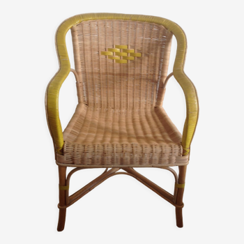 Rattan armchair year 50 / 60