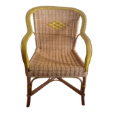 Rattan armchair year 50 / 60