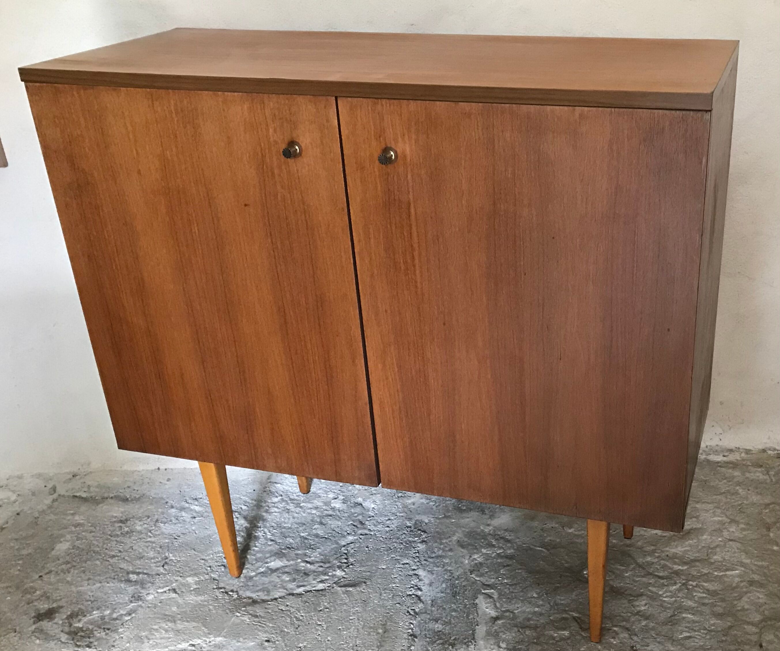 Two-door vintage free-standing buffet