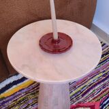 Minimalist natural pink marble side table