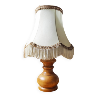 Vintage turned wood lamp