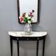 Midcentury Walnut and Carrara Marble Console Table Ascribable to Paolo Buffa
