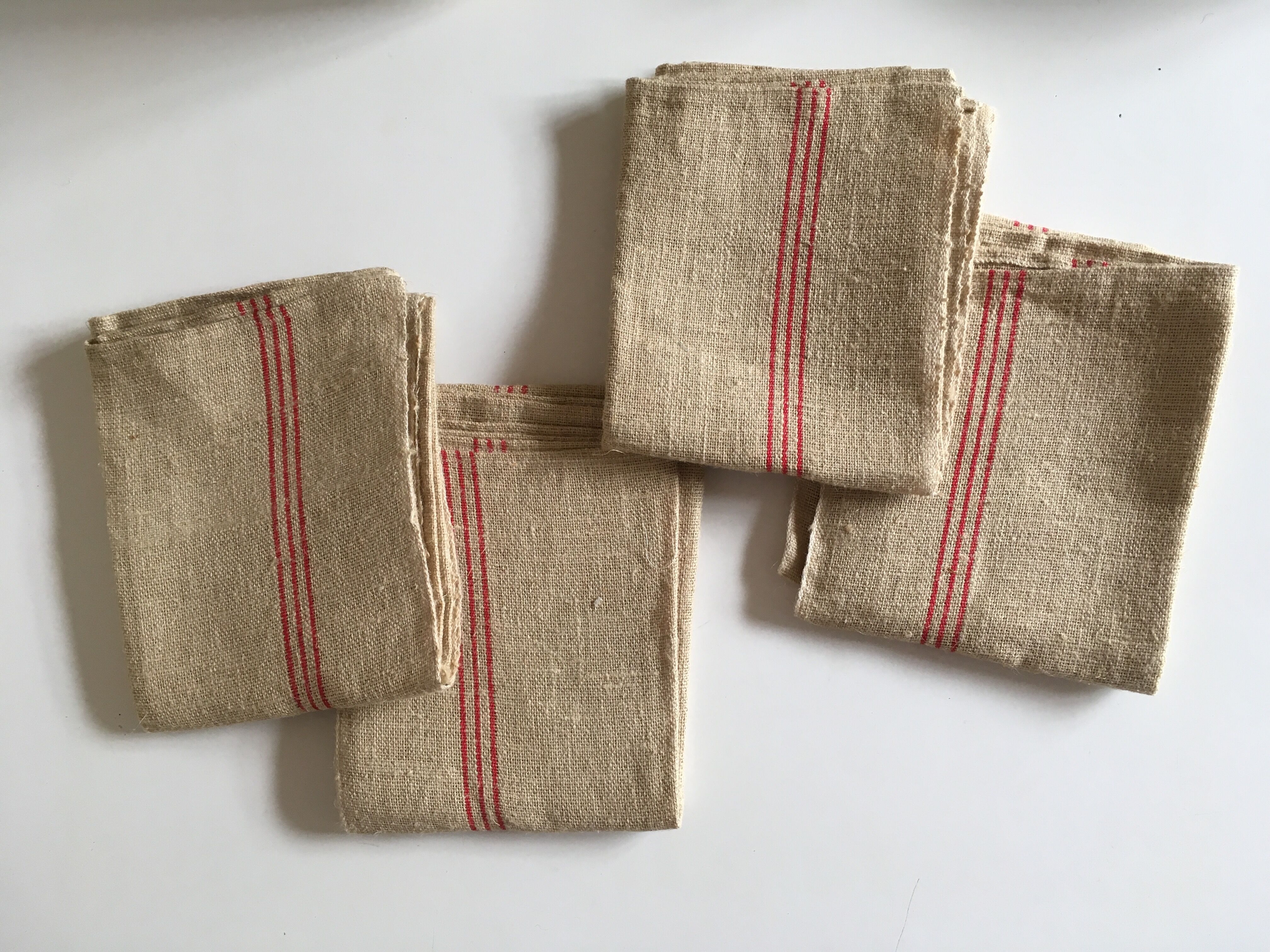 Pair of hemp tea towels stock of kit