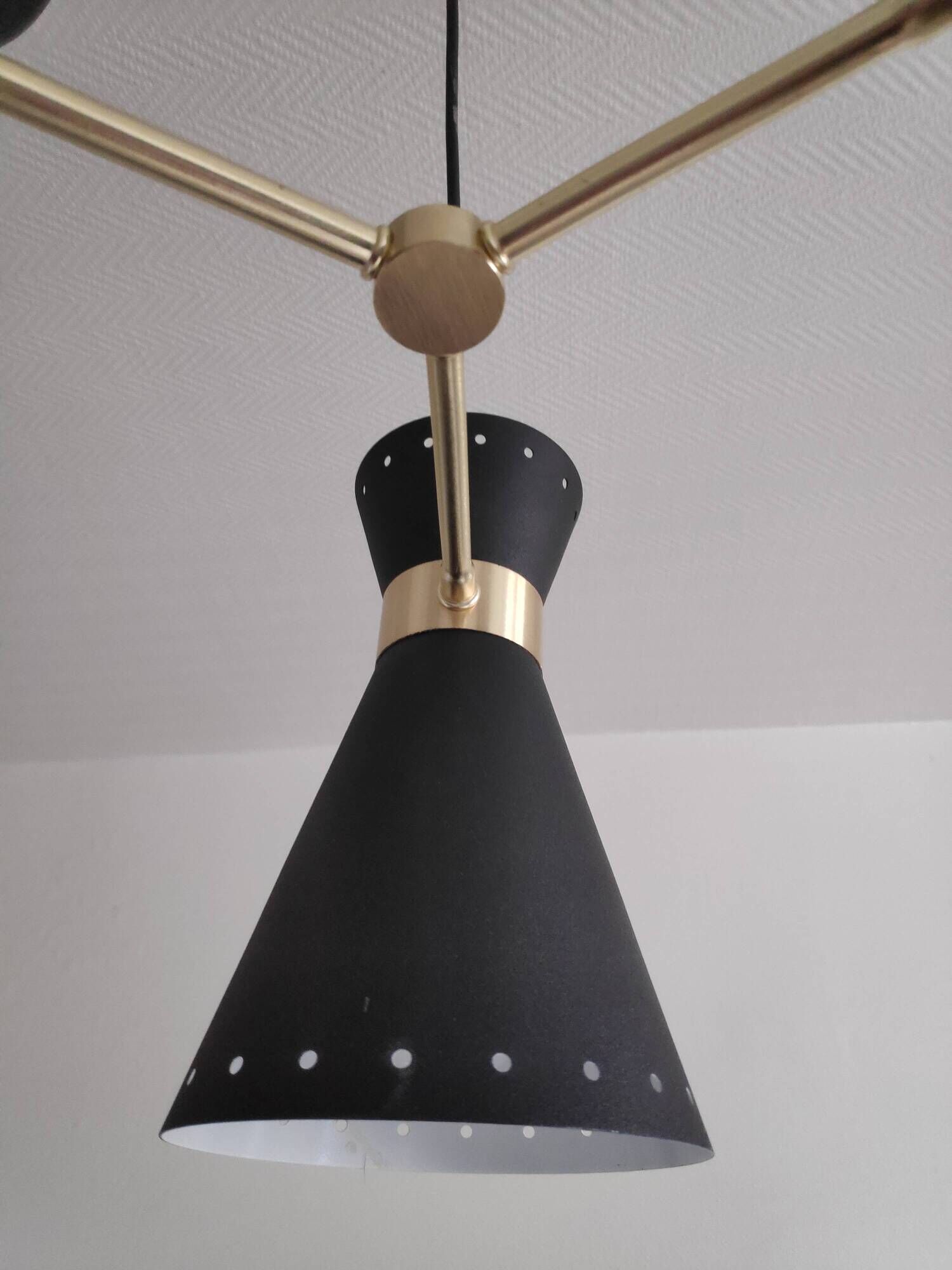 Chandelier 3 diabolos style of 1950