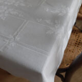 Embroidered damask square sheet