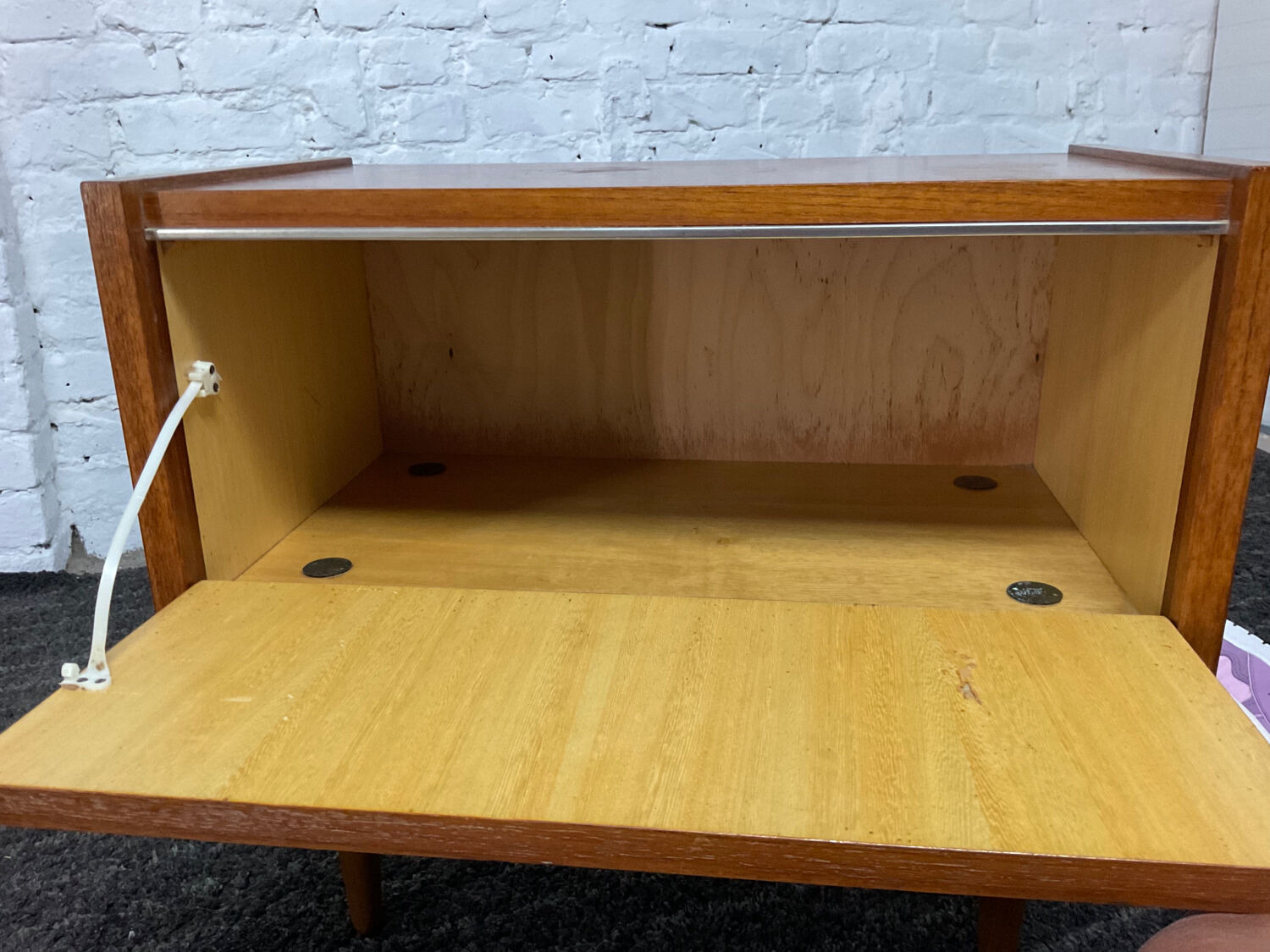 Pair of Scandinavian teak bedside tables
