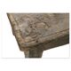 Table basse en bois massif patiné