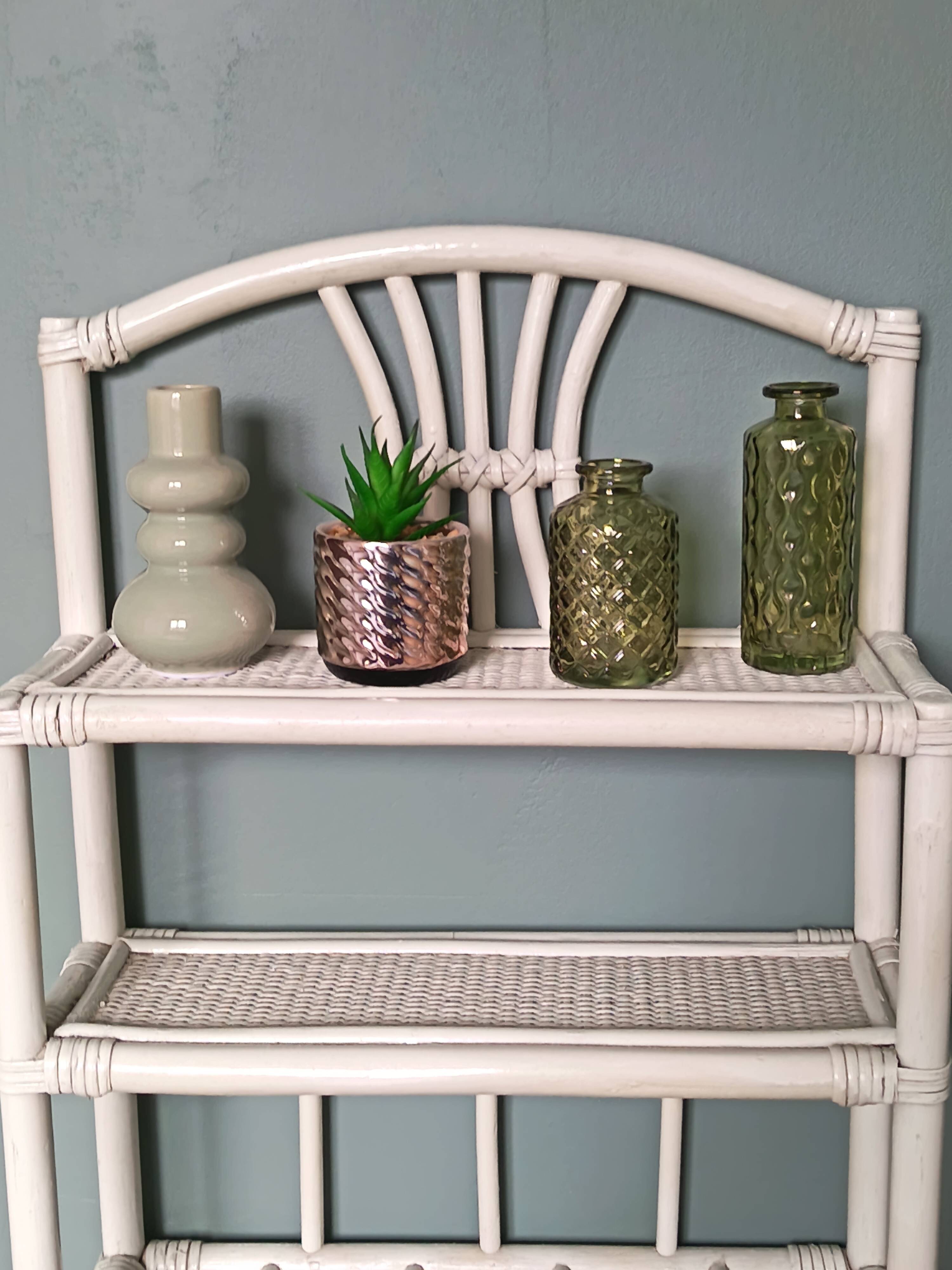 Vintage rattan shelf