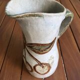 Contemporary ceramics by Jean-Claude Monange: Pitcher in glazed stoneware.