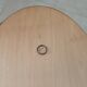 Miroir vintage ovale en bois doré années 60 77*41 cm