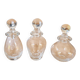 Toilet set / Trio of Baccarat crystal perfume bottles "St