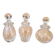 Toilet set / Trio of Baccarat crystal perfume bottles "St