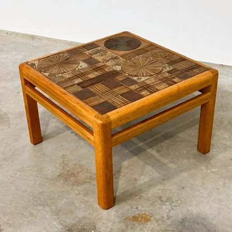 Poulsen Coffee Table for Haslev Møbelsnedkeri in Ceramic Tiles, Denmark, 1960s