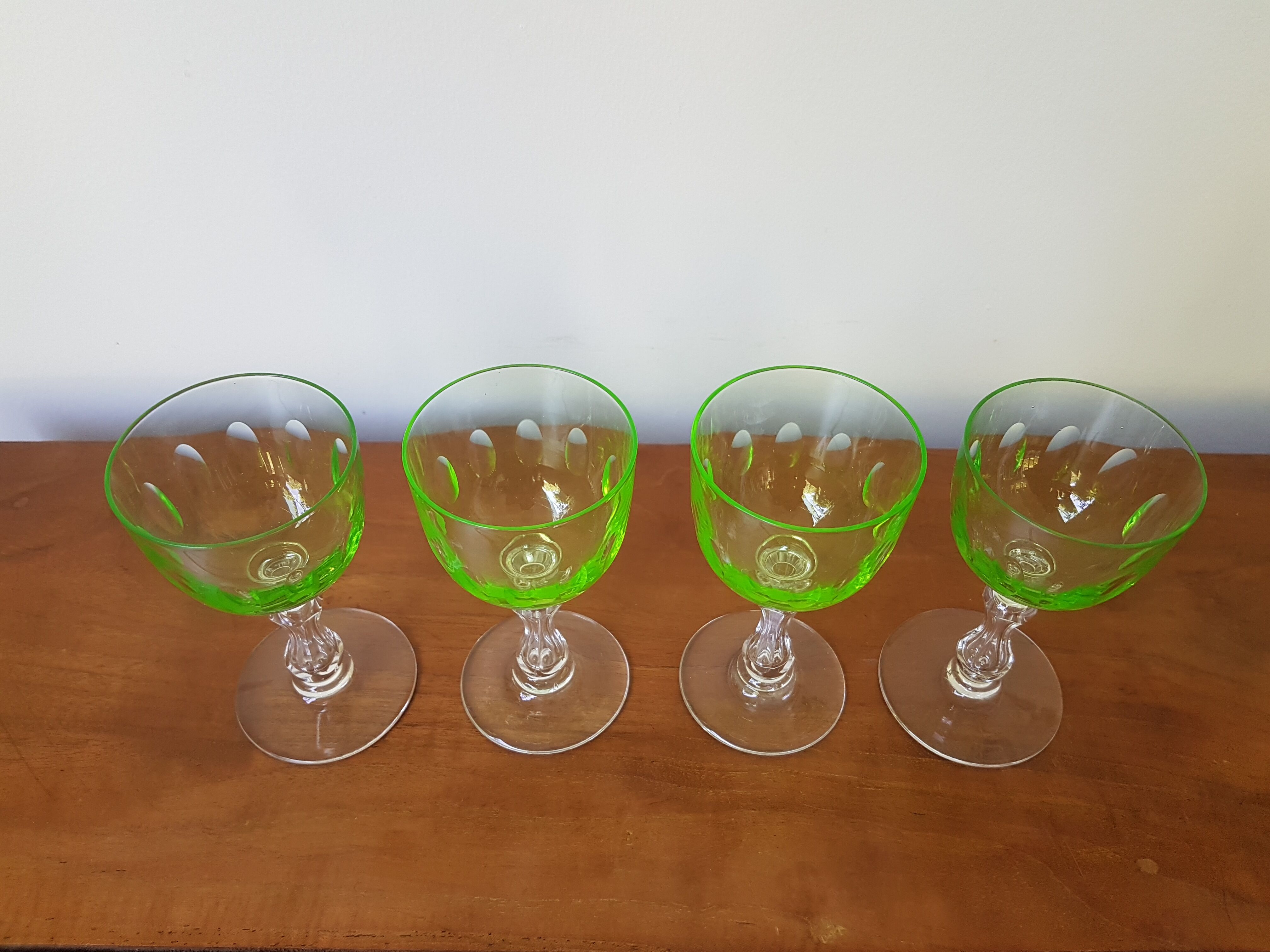 4 Val Saint Lambert glasses in Ouraline