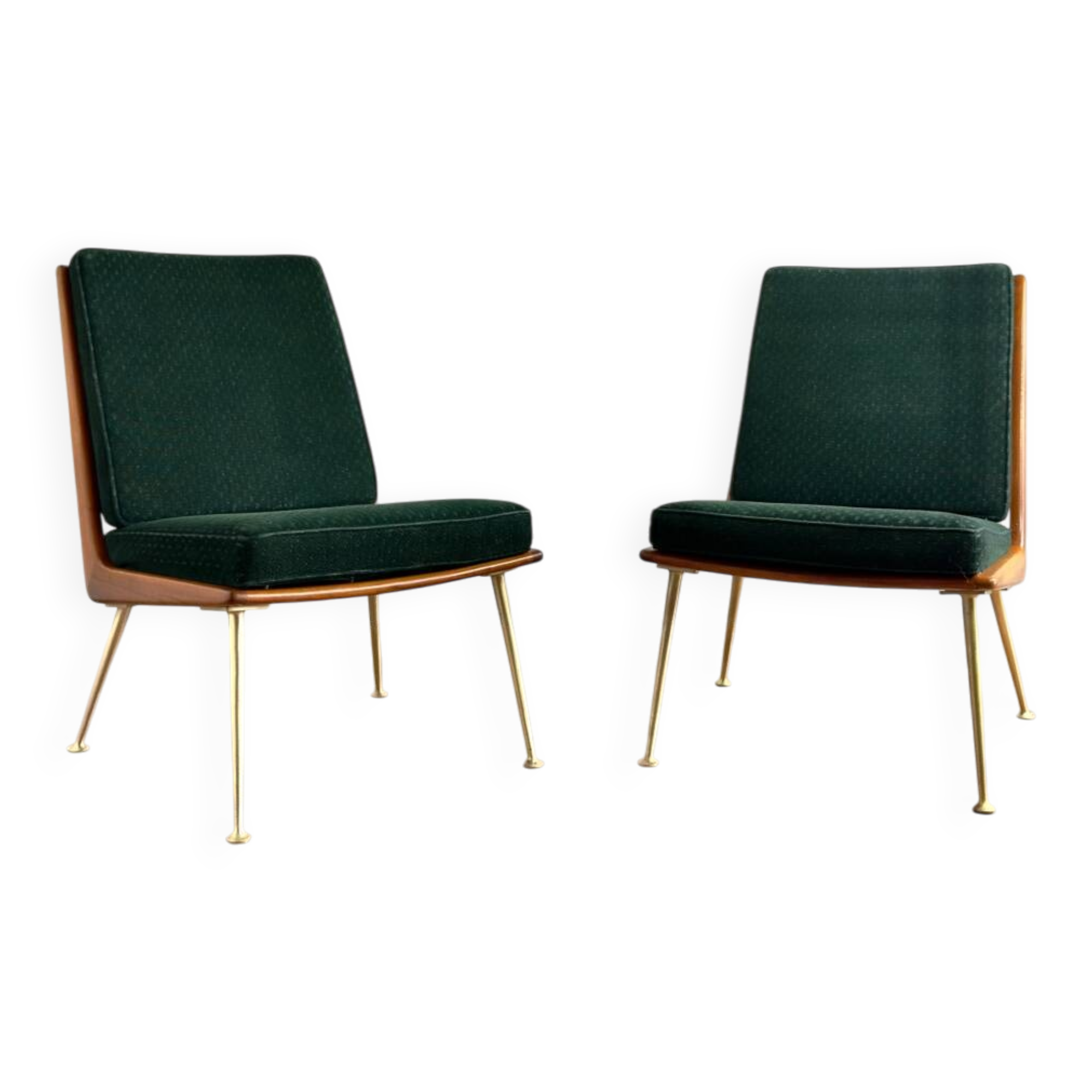 Pair of “Early Boomerang” armchairs attributed to Hans Mitzlaff & Eugen