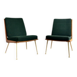 Pair of “Early Boomerang” armchairs attributed to Hans Mitzlaff & Eugen