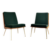 Paire de fauteuils “Early Boomerang” attribués à Hans Mitzlaff & Eugen