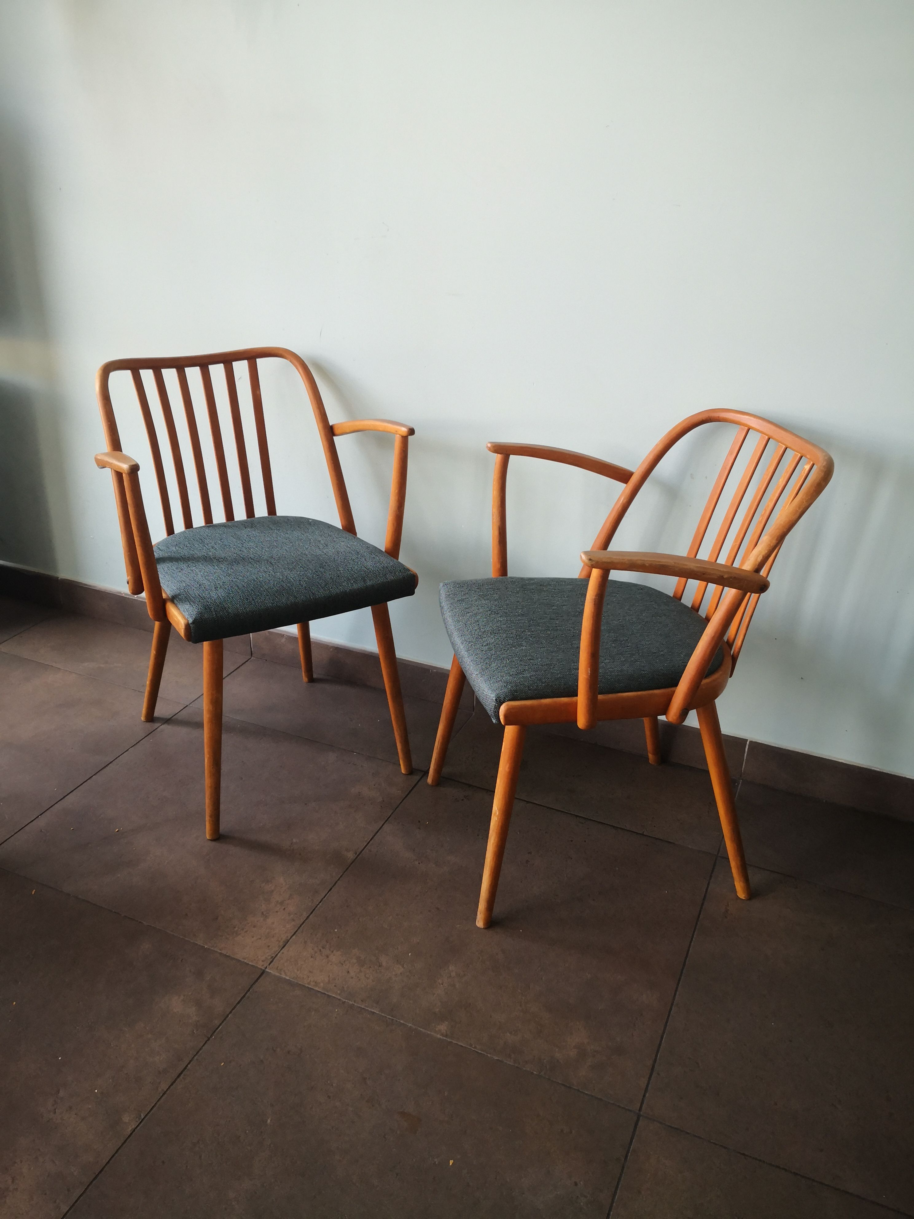 Pair of Scandinavian style armchairs, Antonin Suman, for TON, Czech Meal, 70s