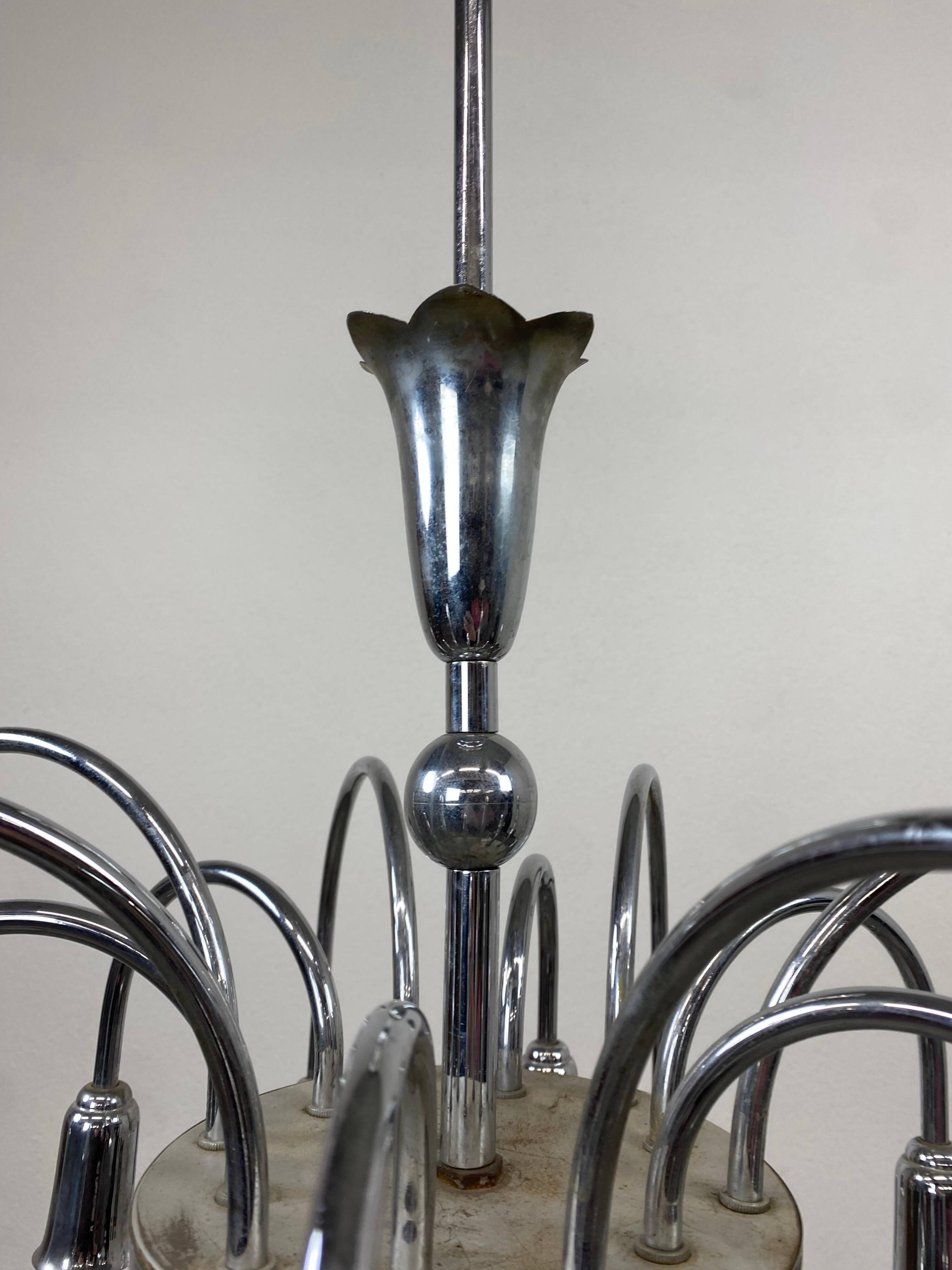 Lustre cascade design milieu du siècle