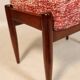 Vintage armchair and footrest red lobster Boho style fabric design by H.Lis 300-190 model