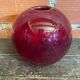 Vintage 1970s Murano Red Bubble Glass Ball Vase Soliflore