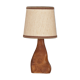 Lampe de chevet en bois d'orme forme libre années 60