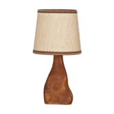 Lampe de chevet en bois d'orme forme libre années 60