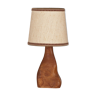Lampe de chevet en bois d'orme forme libre années 60