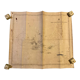 Old Galapagos maritime map with signature of the hydrographic US Navy captains