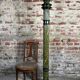 Louis XVI style carved wooden halogen column