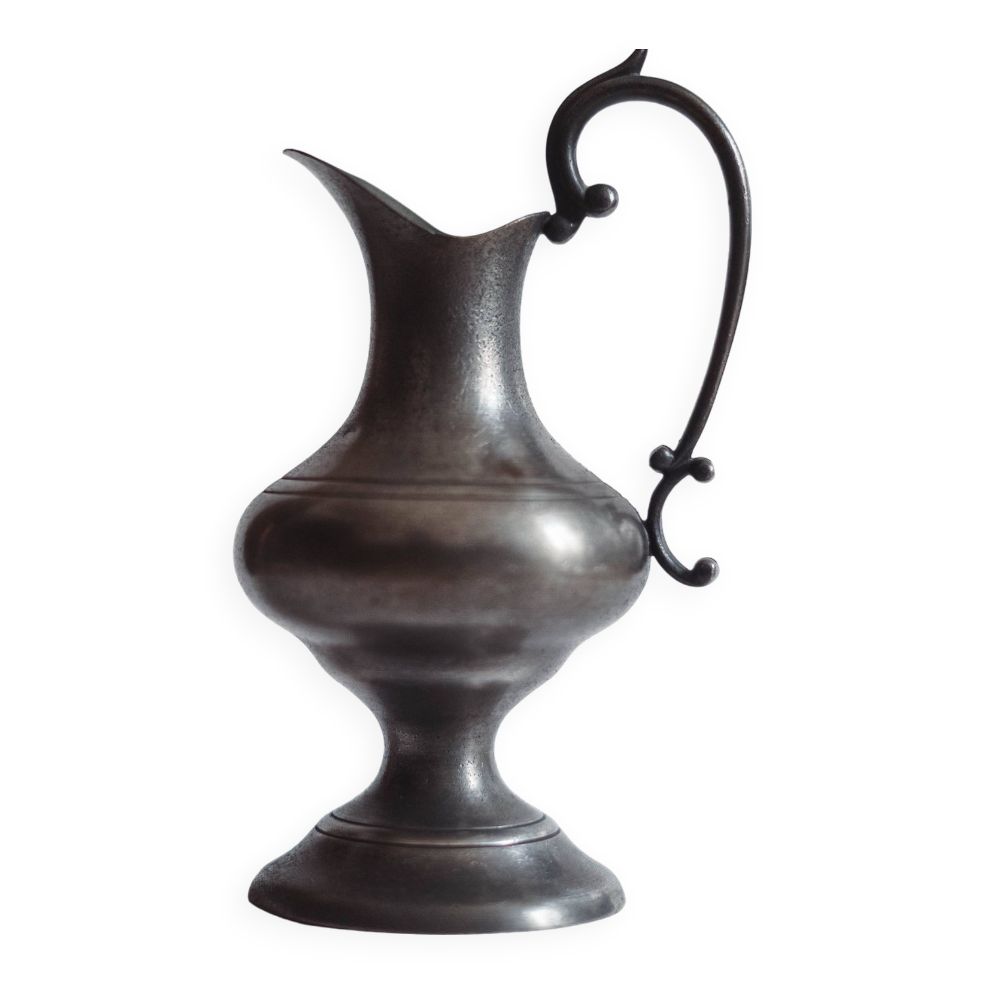 ANTIQUE FRENCH TIN “Les Etains Dauphinois” Vintage Tin/Pitcher/Jug