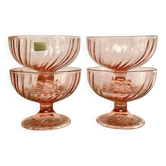 4 coupes Rosaline vintage