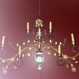Large seven-light wall light, attributed to Maison Baguès