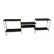 Étagère string en métal noir et doré  - vintage 1960