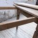 Solid oak farmhouse table with extensions (190-280cm) 1950