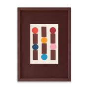 Framed abstract collage on paper signed eawy.