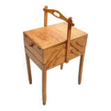 Old large wooden worker - Torck sewing box
