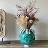 Vase green ball Gustave Asch for Primavera model ball called Sainte Radegonde