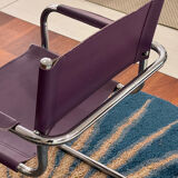 Purple cantilever armchair