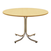 Italian round dining table on metal base, 1980s