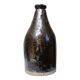 Bouteille en grès pyrité émaillé vintage artisanale signée Jean Lamy