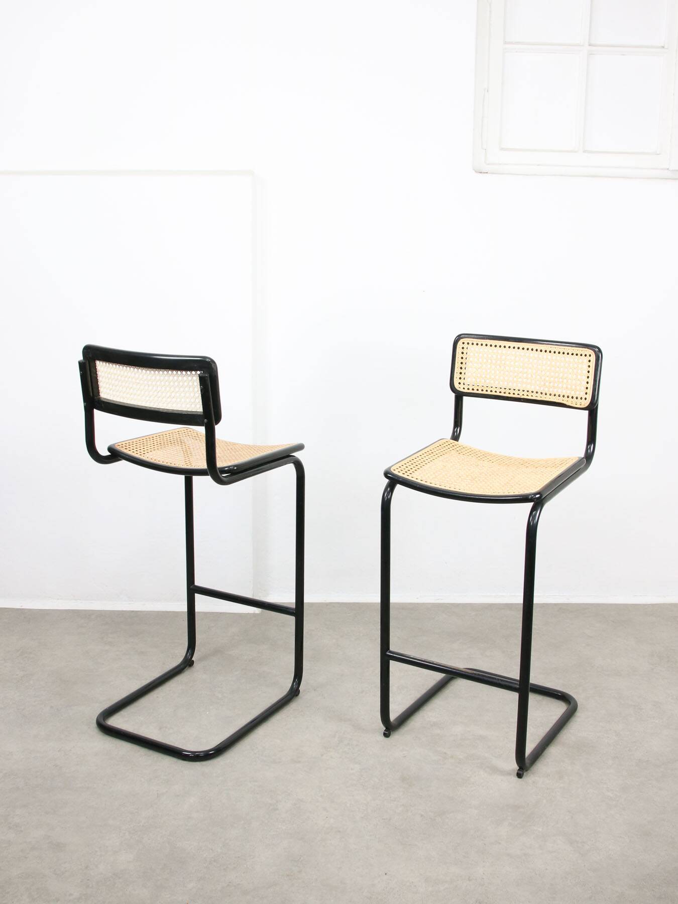 Pair of vintage Cesca Bar Chairs by Marcel Breuer