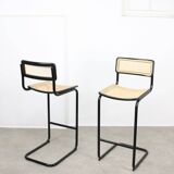 Pair of vintage Cesca Bar Chairs by Marcel Breuer