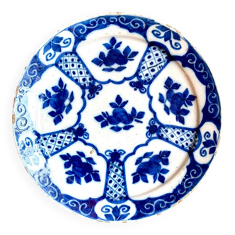 Assiette delft en porcelaine bleue
