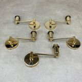 5 appliques dorées LedsC4 en laiton