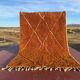 Beni Ouarain rug 300x200 cm – Thick ochre wool with tribal patterns